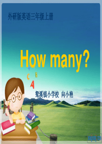 外研版英语三年级上册课件How many