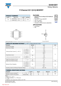 SI4401DDY-T1-GE3;中文规格书,Datasheet资料