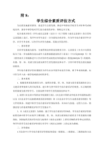 中等职业学校学生综合素质评价方案