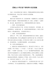后备干部培养计划及措施