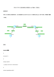 华为交换机配置OSPF动态路由