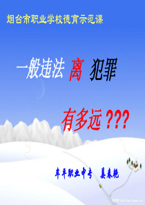 [课件]一般违法离犯罪有多远