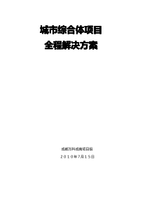 万科城市综合体项目开发全程研究