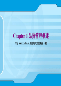 品质管理概述品管大师的品质理念（PPT31页）