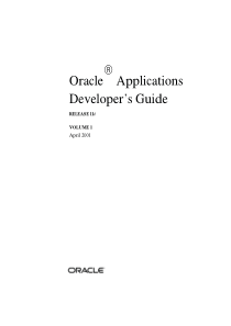 Oracle  Applications  Developer’s Guide