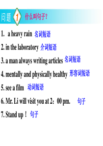 英语基本句型和句子成分