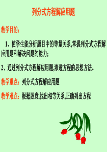 分式方程解应用题PPT课件(1)