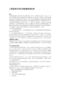 工程型软件项目的配置管理实例