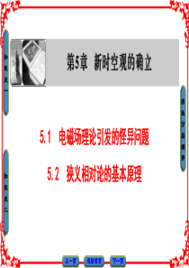 高中物理沪科版课件第五章 新时空观的确立 5.1 电磁场理论引发的怪异问题+5.2 狭义相对论的基本