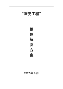 雪亮工程建设整体解决方案