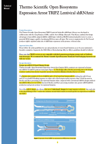 pTRIPZ library subcloning Manual