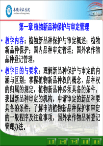 品种权的申请和受理
