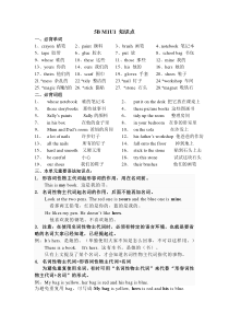 牛津英语5B-M1U1-知识点