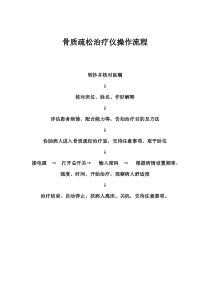 骨质疏松治疗仪操作流程
