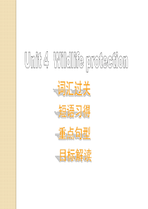 英语：unit4《wildlife-protection-》课件(1)(新人教版必修2)