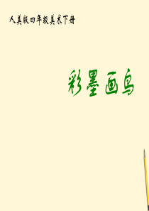 四年级美术下册 用彩墨画鸟 2课件 人美版