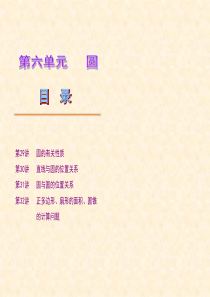 中考数学第一轮复习精品讲解：第六单元圆