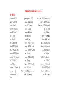 译林版小升初英语词汇分类汇总(带音标)全--2017