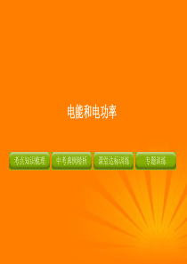 【精品课件】2012年中考物理 专题复习 电能和电功率