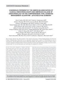 2016年AACE-ACE共识声明：糖尿病综合管理方案