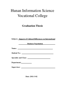 商务英语毕业论文范文