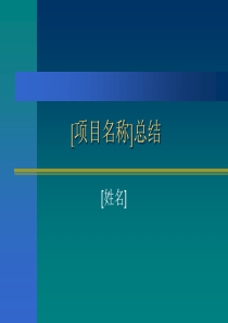 项目总结报告-PPT模板