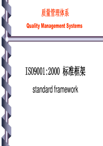 ISO90012000 标准框架