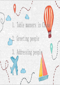 Table manners&greeting&addressing people