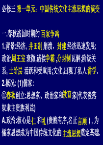 第 13 讲 中国传统文化的主流思想的演变