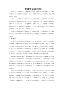 市场营销实习报告