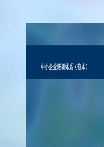 中小企业培训体系(范本)