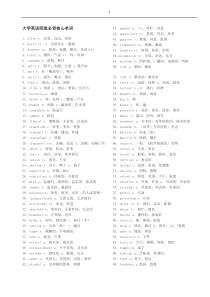 大学英语四级最新必背核心单词