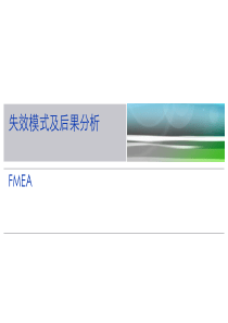 失效模式及后果分析FEMA