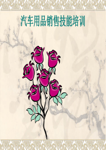 4S店汽车用品销售技能