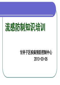 2013年流感防制知识培训.