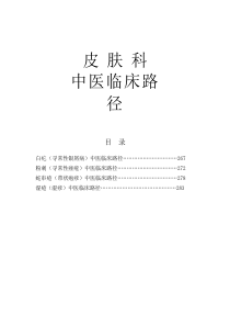 中医临床路径12-皮肤科