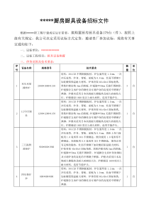 万来煤业厨房厨具设备招标文件11月16日