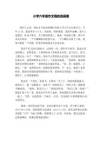 小学六年级作文我的自画像