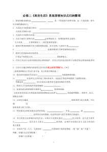 必修二《政治生活》易混易错知识点归纳整理