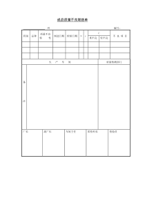 成品质量不良联络单