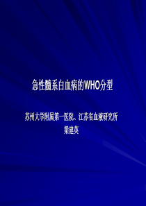 AML的WHO分型