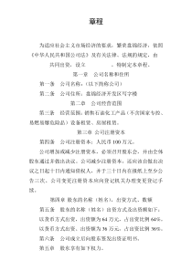 公司章程