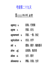 2010届高三英语高考二轮专题复习课件：考前第二十九天新人教版