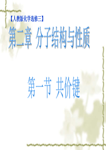 高中化学 选修三 第二章 分子结构与性质 第一课时 共价键