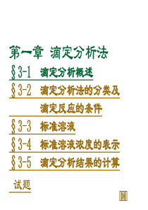 高中化学_第一章滴定分析法竞赛课件