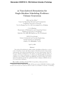 A time-indexed formulation for single-machine sche