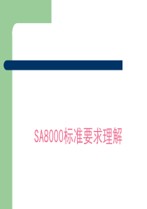 SA8000标准要求理解