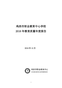 教育质量报告