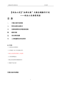 【好品山东】“品牌女装”天猫店铺操作计划