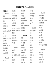 最新外研版三——六年级单词汇总
